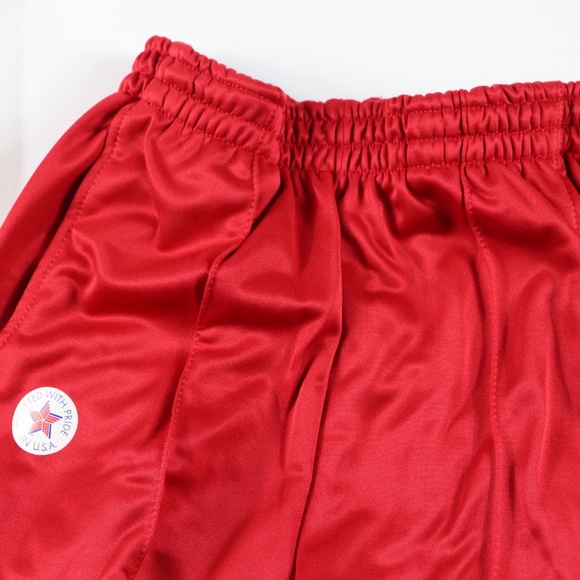 80s New Brute Mens Soccer Track Warm Up Pants Red - Picture 2 of 4